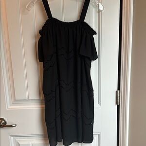 LOFT Elegant Black Off-Shoulder Dress
